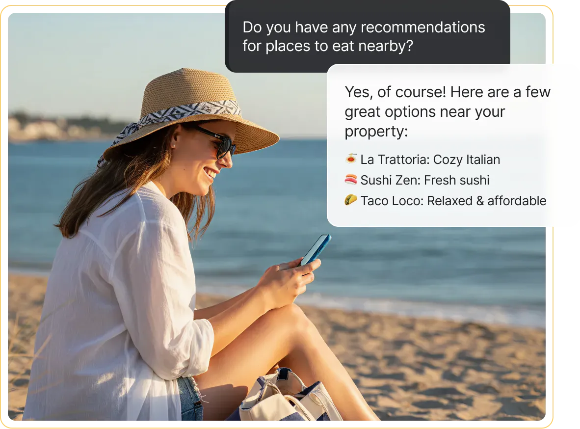 Talk to your concierge anytime